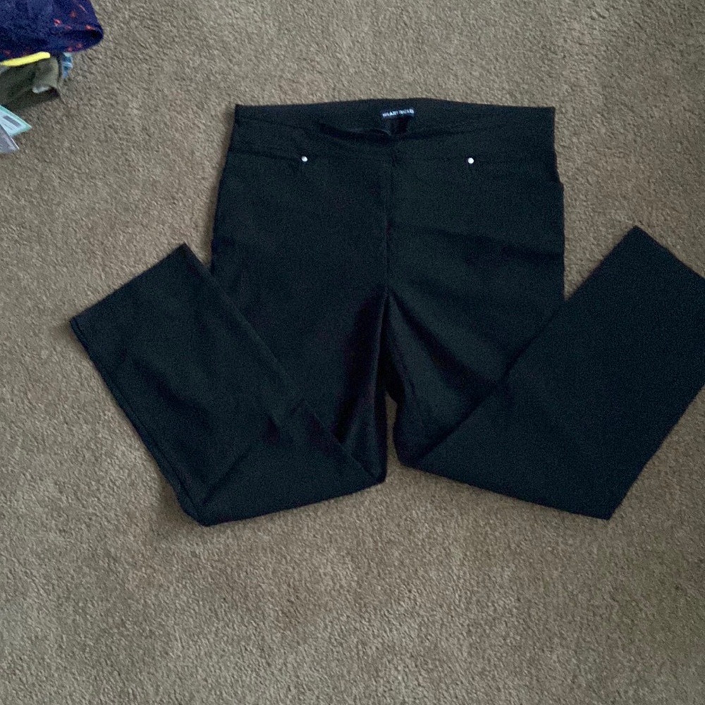 HILARY RADLEY Stretchy Black Women's Dress Pants Polyester Rayon Spandex Size L